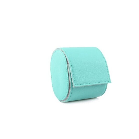 Tempomat Tiffany Blue Saffiano Leather Single 1 Watch Travel Case/Roll, Storage - Picture 4 of 5